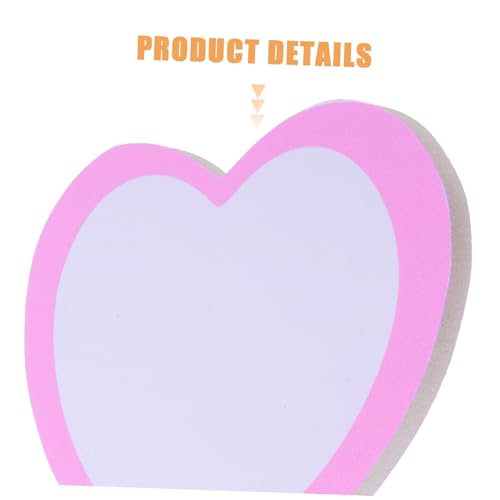 3Pcs Tableros borrables con forma de corazón rosa miniatura 6