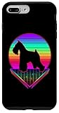 custodia per iphone 7 plus/8 plus miniature schnauzer retro vintage 80s funny dog lover