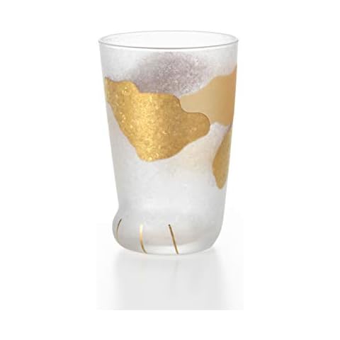 ADERIA Gold Glass Cup Coconeco Premium Gift Box, 10.1 fl oz (300 ml), Made in Japan (Calico) Cover