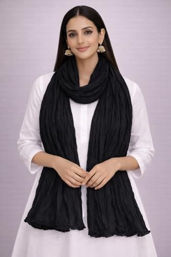 Image of Cotton Plain Solid Color Dupatta Soft Lightweight Dupatta for Women