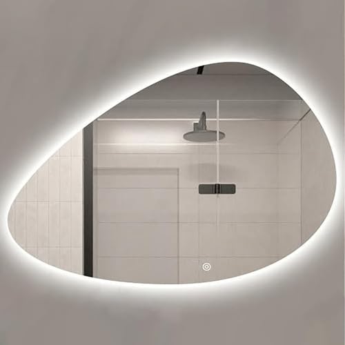 HD/�h���I�[�o��LED�o�X���[���~���[���C�g�t���j50x70cm|60x80cm|70x90cm�A3�F�A�܂�~�߁A�Ɩ��t���t���[�����X�E�H�[���~���[(3 colour-A,50x70cm)