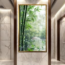 Tableau sur toile Zen Bamboo pour mur vide décoration forêt 80x150cm - 4
