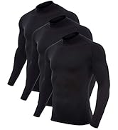 SILKWORLD Men's Long-Sleeve Compression Shirt Base-Layer Running Top