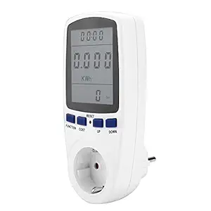 Ketsicart Electrical Power Consumption Watt Meter, Digital LCD Display Power Consumption Meter for Energy Saving for Power for Voltage for Current