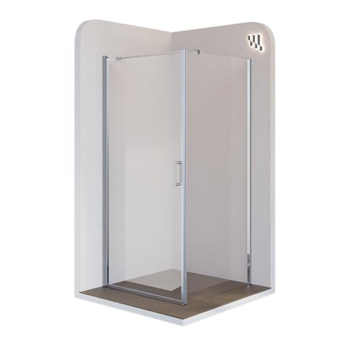 Duschkabine 100x100x190 cm Eckdusche mit Fronteinstieg - Links und RECHTS montierbar! aus 6mm ESG Nano Sicherheitsglas #558
