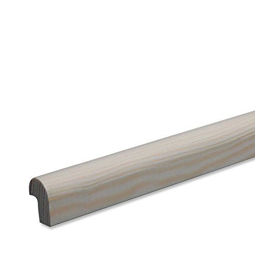 Preisvergleich Produktbild Falzleiste Bilderleiste Abschlussleiste Zierleiste Rundprofil aus unbehandeltem Kiefer-Massivholz 900 x 15 x 20 mm