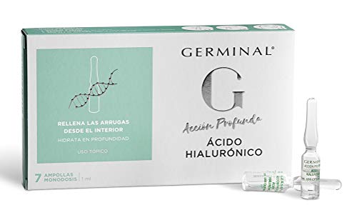 Preisvergleich Produktbild Germinal tiefwirkende Hyaluronsäure Gesichtsserum mit Hyaluronsäure Konzentrat für einen feuchtigkeitsspendenden Effekt, Anti-Falten und Anti-Age. 7 Ampullen zu je 1 ml
