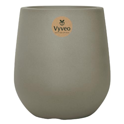 Vyveo - Blumentopf Amari - 39x43 - Beige - Blumentopf für den Innen- und Außeneinsatz - Übertopf - Pflanztopf - Pflanzgefäß