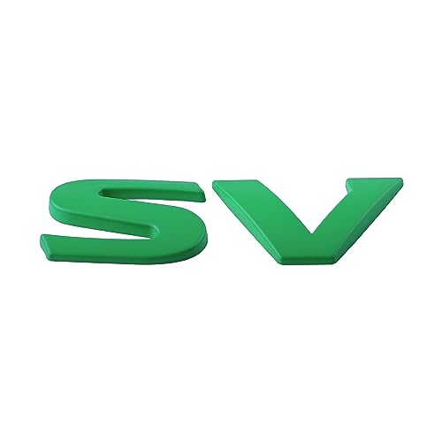 Image of 1PC SV Emblem for Car Decoration Metal Badges 3D SV Sticker Decal Fender Sticker Badges Nameplate Easy Installation for Car /SUV /Truck (Green)