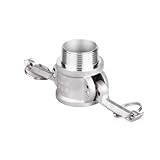 304 Stainless Steel Quick Joint Female Head Outer Wire Thread Welding Type B 316 Plate Handle Type Industrial Quick Joint(304DN40(1.5inch))