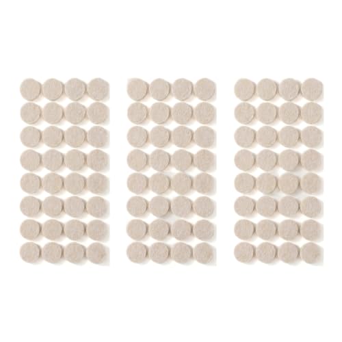 Paquete de 96 almohadillas de fieltro para muebles, almohadillas de fieltro redondas autoadhesivas de 3/4 pulgadas para suelos de madera dura, almohadillas para patas de muebles para sillas, mesas