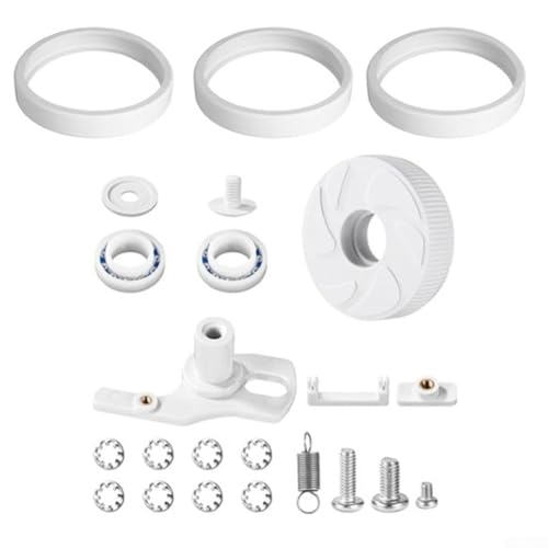 Yhenlovtt Kit de repuesto para limpiador de piscina Polaris con rueda C10 y rodamiento C16, construcción ABS, compatible con modelos 180, 280, 360 y 380