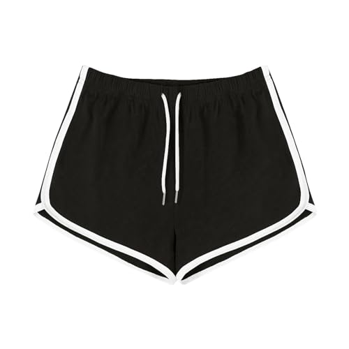 Athletic Shorts for Women Wide Leg Dolphin Hem Drawstring Elastic Waist Casual Summer Running Gym Workout Yoga Shorts