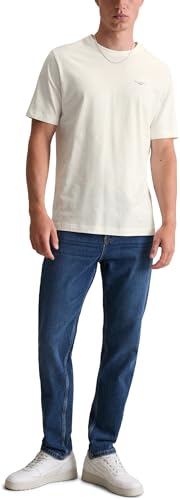 Marc O'Polo Denim Herren T-Shirt aus Bio-Baumwolle Regular Fit, Weiß (Egg White), XXL – Ansicht 5