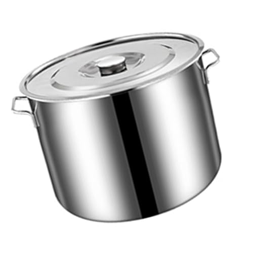 Olla de Acero Inoxidable Grande Con Tapa para Sopa, Estofado, Cocinar a Fuego Lento e Inducción Olla de Acero Inoxidable Grande Con Tapa para Sopa, Estofado, Cocinar a Fuego Lento e Inducción