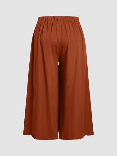 CIDER High Waist Wide Leg Pants Bowknot Trousers Curve Plus Size Pant for Women4
