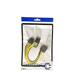 Cyberplugs PCI-E 8PIN 電源 分岐 変更 延長 ケーブル PCIE8PIN [メス] → PCIE8PIN (6pin) X2 [オス] 20cm