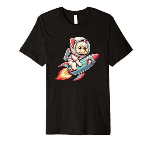 Cream French Bulldog Astronaut Mars Dog Lover Premium T-Shirt