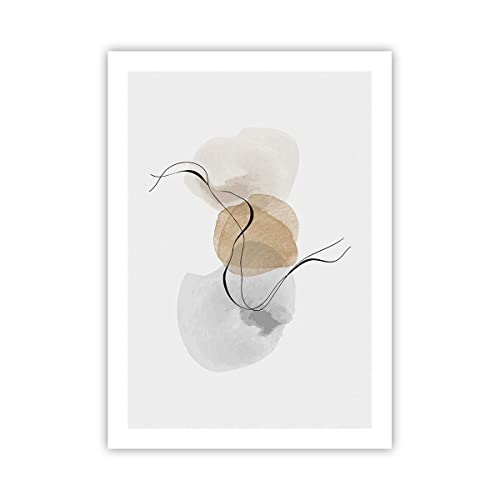 Affiche - Affiche sans cadre - Poster - Abstrait Minimaliste Aquarelle - 50x70 cm - Decoration murale - Tableaux pour la mur - Motif moderne - Arts Murals Modernes - Affiches Murales - P2XPA50x70-4827 Cover