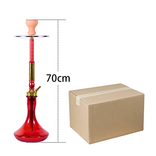 YYMMHH Arabische Wasserpfeife 70 cm große Einrohr-Silikonrohrstange aus gaslegierter Shisha-Glasplatte, für Brakah… – Bild 5