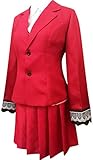 通用 Animal Crossing Celeste Cosplay Costume Outfit Full Set Halloween Carnival Party Color Red Women (Small, Red)