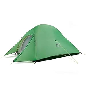 Naturehike テント 2人用 アウトドア 二重層 超軽量 4シーズン 防風防水 PU3000/4000 キャンピング プロフェッショナルテント CloudUp2アップグレード版（専用グランドシート付） ((グリーン（210Tアップグレード）))