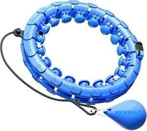 ELRINZA Weighted Hula Ring Hoop Weight Loss Circle Detachable with 24 Ring(52 Inch) 360 Degree Spinning Ball for Men & Women Adults Weight Loss, Smart Exercise - (Multicolour)-image-41