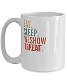 Weshow Token Crypto, Eat Sleep Weshow Token Repeat Mug 15oz, white