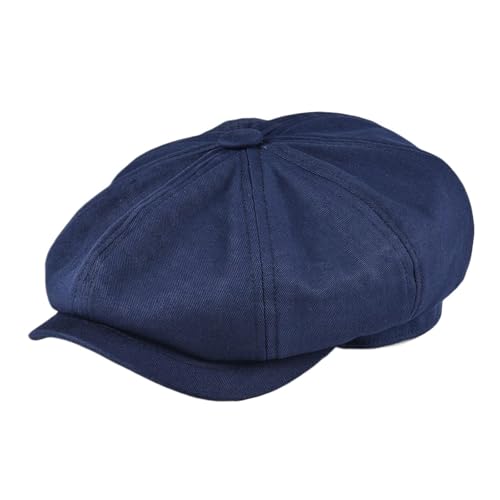 Casquette Newsboy homme grand chapeau en coton sergé style Baker Boy et béret Cabbie