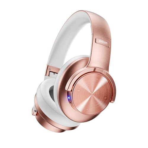 Image of Picun B8 Bluetooth Headphones, 120H Playtime Headphone Wireless Bluetooth with 3 EQ Modes, Low Latency, Hands-Free Calls, Over Ear Headphones for Travel Home Office Cellphone PC