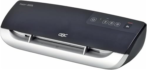 GBC Laminatrice A3 Fusion 3000L per casa e ufficio, tempo di riscaldamento di 1 minuto, impostazioni caldo e freddo, macchina di laminazione A3, nera, 4400749