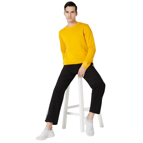 Image of BODYACTIVE Men Full Sleeve Solid Sweatshirt