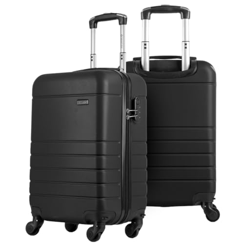 Mala Bordo 10kg, Aprovada ANAC, Rodas Removíveis, em ABS Capacete de Piloto de Ultima Geração, Cadeado Embutido de Viagem Sestini (Classic 2 Preta)