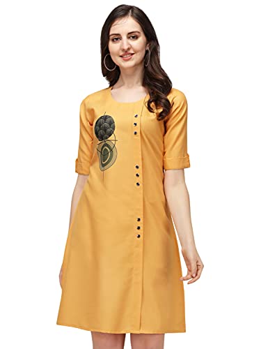 OM SAI LATEST CREATION Westernkleider Bequem Rundhalsausschnitt Volle Ärmel Solid Midi Bodycon Casual Western Stylish Kleid, Beige, 40 Cover