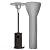 Pamapic Patio Heater with Cover, 46000 BTU Propane Patio Outdoor heater with Wheels for Commercial,Bronze
