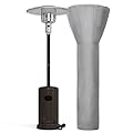Pamapic Patio Heater with Cover, 46000 BTU Propane Patio Outdoor heater with Wheels for Commercial,Bronze