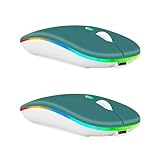 UrbanX Wireless Mouse 2 Pack for Coolpad C16 – Bluetooth 5.2 & 2.4GHz Rechargeable Laptop Mouse with USB Wireless Adapter, Ergonomic Computer Mouse.