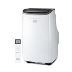 BLACK+DECKER Portable Air Conditioner, 10,000 BTU (6,300 BTU SACC) for Rooms up to 450 Sq. Ft., Portable AC with Follow Me Remote Control and Window Kit, BPACT10WT, White