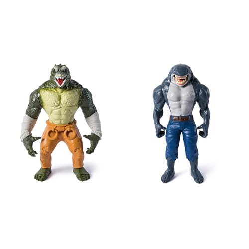 DC Comics Batman Giant Series 12-inch Action Figures Bundle - Killer Croc and King Shark Super Hero Collectible Kids Toys, Ages 3 and Up