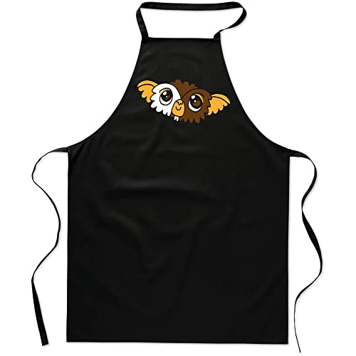 Camisetas EGB Delantal Gizmo Gremlins ochenteras 80´s Retro Comic (Negro, algodón)