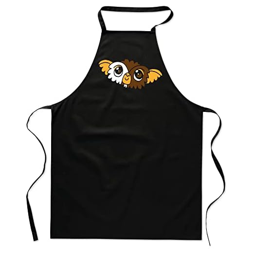 Camisetas EGB Delantal Gizmo Gremlins ochenteras 80´s Retro Comic (Negro, algodón)