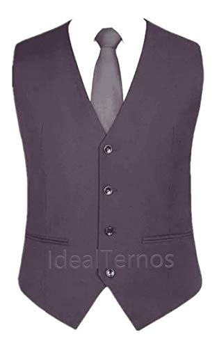 Colete Social Masculino Oxford 4 Botões (Cinza Chumbo, G)