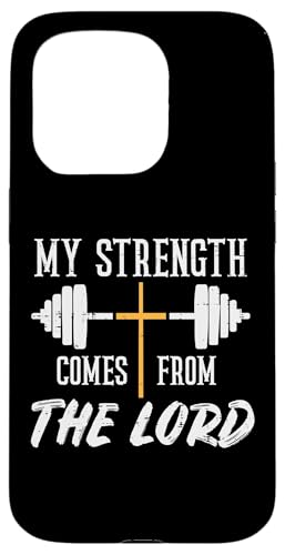 Gym My Strength Comes From Lord ���[�N�A�E�g �N���X�`���� ���� �j�� �X�}�z�P�[�X iPhone 15 Pro �p