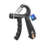 GRIFEMA GA5003, Hand Grip, Allenamento della Forza di Presa con Contatore, Resistenza Regolabile 5-60kg, per Atleti ed Esercizi di Recupero della Mano, Nero