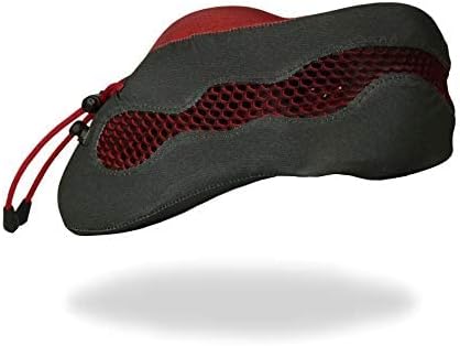 Cabeau Evolution Cool Travel Neck Pillow Cooling Airflow Vents, Memory Foam Neck Support, and Adjustable Clasp - Comfort On-The-Go with Carrying Case - Airplane, Train, Car, and Gaming (Red)