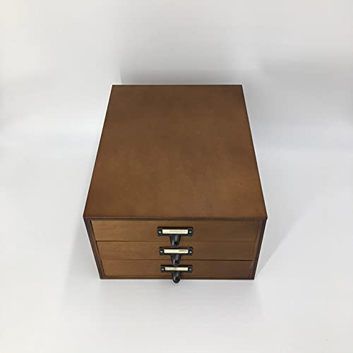 Amazon｜【書類ケース3段 アンティーク 866 NO.2】引き出し収納