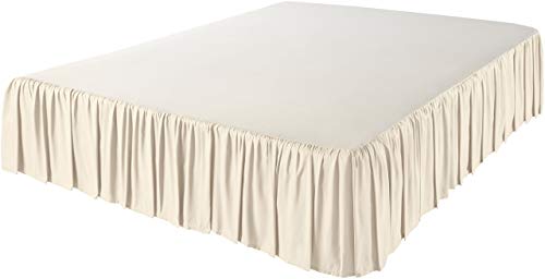Wrap Around Bedskirt Amazing Gathered Designer Bed Skirt Beige |