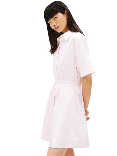 Image of Tommy Jeans Women's Casual Shirt Dress with Mini Stripe