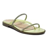 Vionic Women's Citrine Prism Slide Sandal- Supportive Strappy Sandals That Include Three-Zone Comfort with Orthotic Insole Arch Support, Medium Fit Flat Sandals Pale Lime 6.5 Medium US