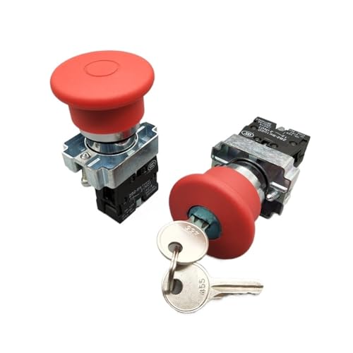 Parada de emergencia con llave XB2-BT42C para evitar arranques no autorizados 40mm